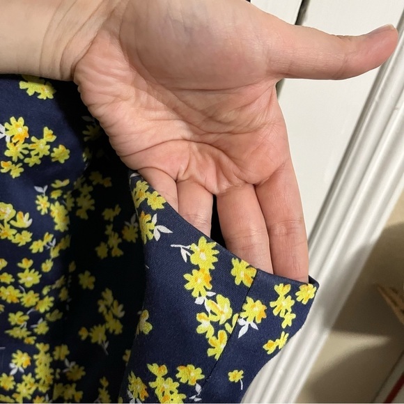 Draper James Love Circle Swing Dress Cherry Blossom Blue Yellow Plus Size 22 B - Picture 6 of 13